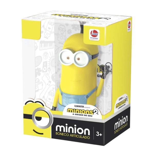 Imagem de Boneco Minions Infantil Articulado Em Vinil Personagem Amarelo Filme Meu Malvado Favorito Lider Brinquedos