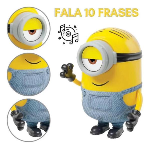 Imagem de Boneco Minions Stuart  Meu Malvado Favorito 24cm 10 Frases