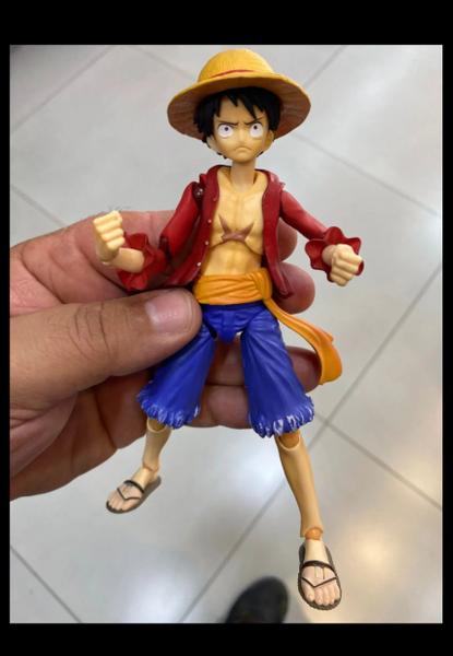 Imagem de Boneco Monkey D Luffy Articulado Anime  One Piece Action Figure Brinquedo Colecionavel Movel Flexivel Com Acessorios