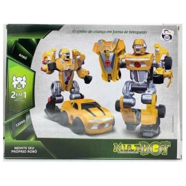 Imagem de Boneco Multibot Truck Transform 2em1 Robô e Caminhão Amarelo