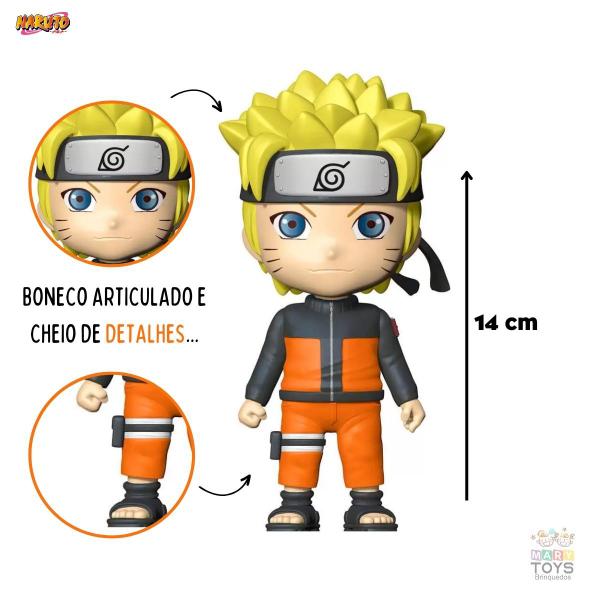 Boneco Naruto Uzumaki Chibi Figuras de Ação Série Colecionavel 14cm KZ Play Elka Imagem de Boneco Naruto Uzumaki Chibi Figuras de Ação Série Colecionavel 14cm KZ Play Elka