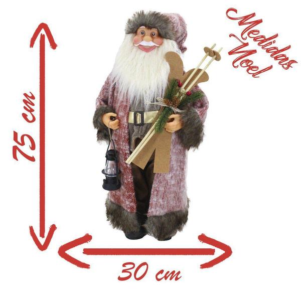 Imagem de Boneco Natal Papai Noel Esquiador Em Tecido 75cm