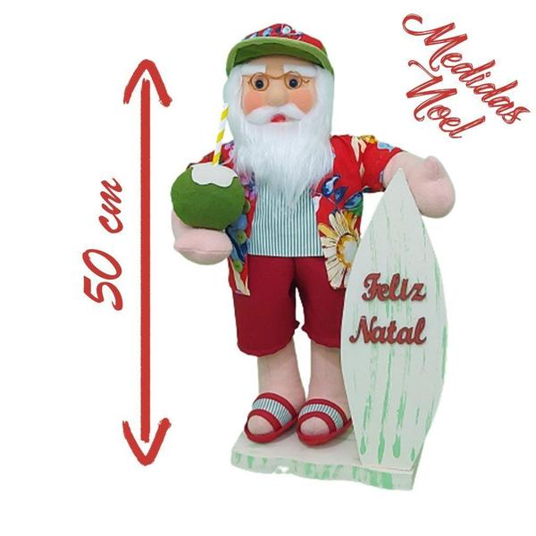 Imagem de Boneco Natal Papai Noel Surfista Natalino 50cm