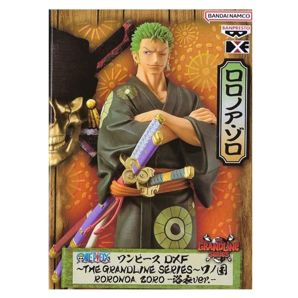 Imagem de Boneco One Piece Roronoa Zoro Yukata Wanokuni DXF The Grandline Series Bandai Banpresto