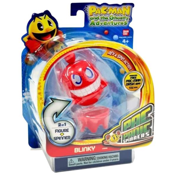 Imagem de Boneco Pac Man Panic Spinners Pac's Pal Blinky Bandai