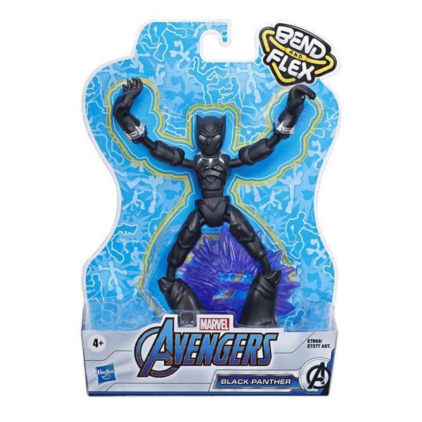 Imagem de Boneco Pantera Negra Disney Marvel Bend Flex 15cm Hasbro