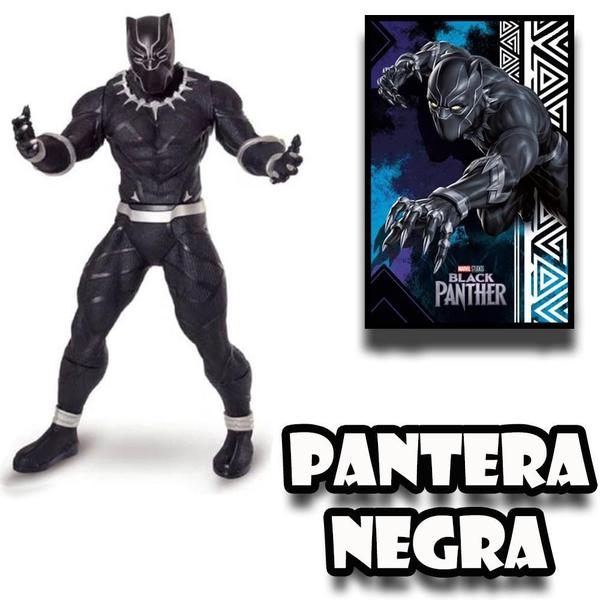 Imagem de Boneco Pantera Negra Marvel Figura Ação Gigante Articulado