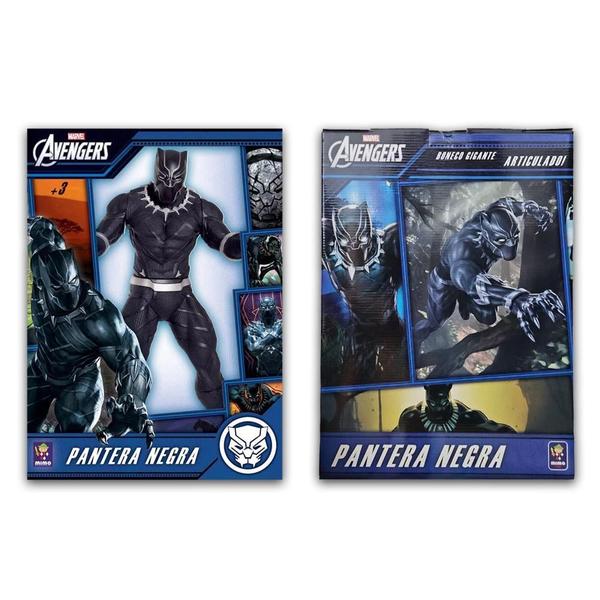 Imagem de Boneco Pantera Negra Marvel Figura Ação Gigante Articulado