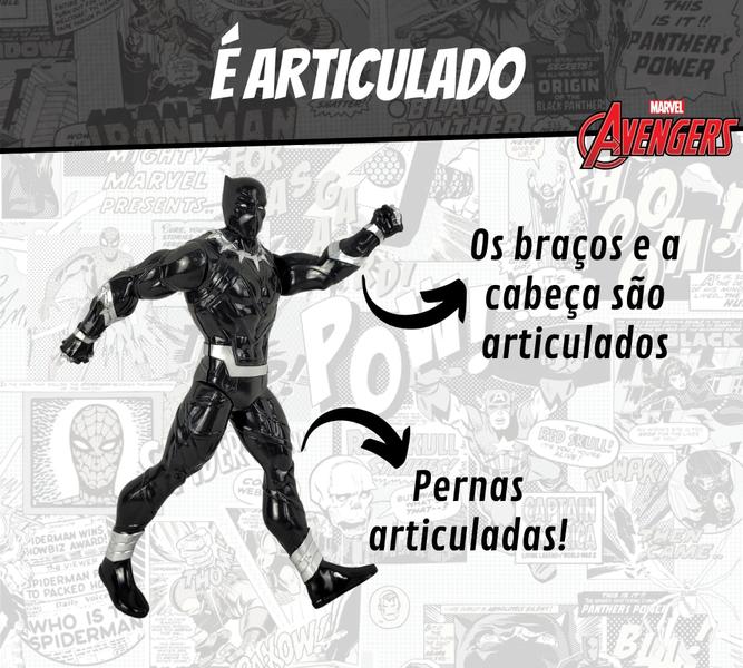 Imagem de Boneco Pantera Negra Totalmente Articulado 22cm