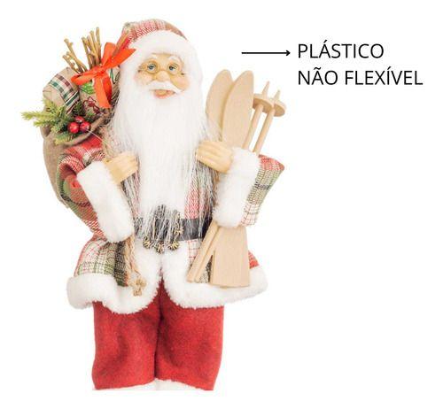 Imagem de Boneco Papai Noel Plástico 45cm Decoração Enfeite Natal