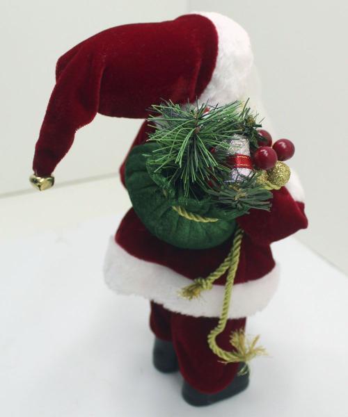 Imagem de Boneco Papai Noel Tradicional Com Saco Presente Enfeite 32cm