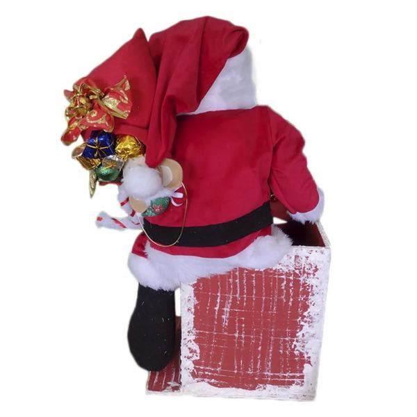 Imagem de Boneco Papai Noel Tradicional na Chaminé - 90cm