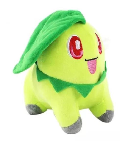 Boneco Pelucia Chikorita 20Cm Pokemon Premium Pikachu Lapras Charmander Temos Todos Personagens - Ltoyz Imagem de Boneco Pelucia Chikorita 20Cm Pokemon Premium Pikachu Lapras Charmander Temos Todos Personagens