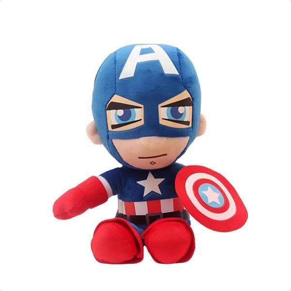 Imagem de Boneco Pelúcia Marvel Super Herói Liga Captain America