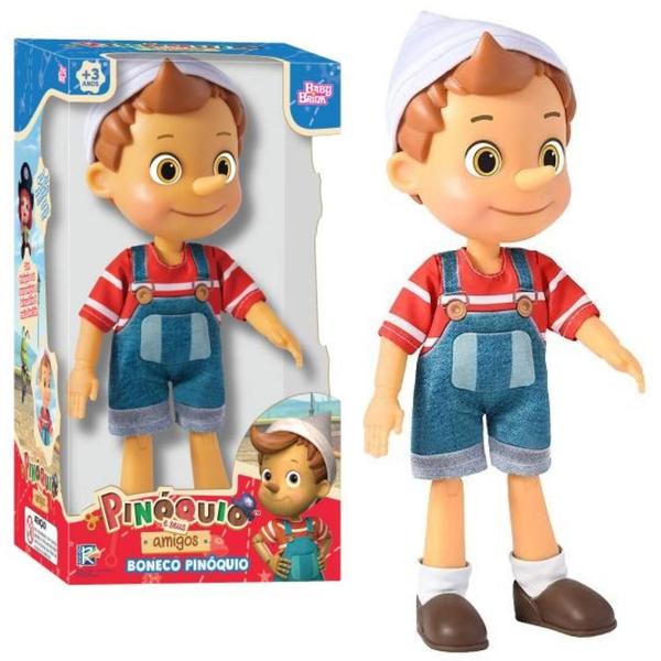 Boneco Pinóquio Brinquedo Infantil Em Vinil Articulado 30Cm - Baby Brink Imagem de Boneco Pinóquio Brinquedo Infantil Em Vinil Articulado 30Cm