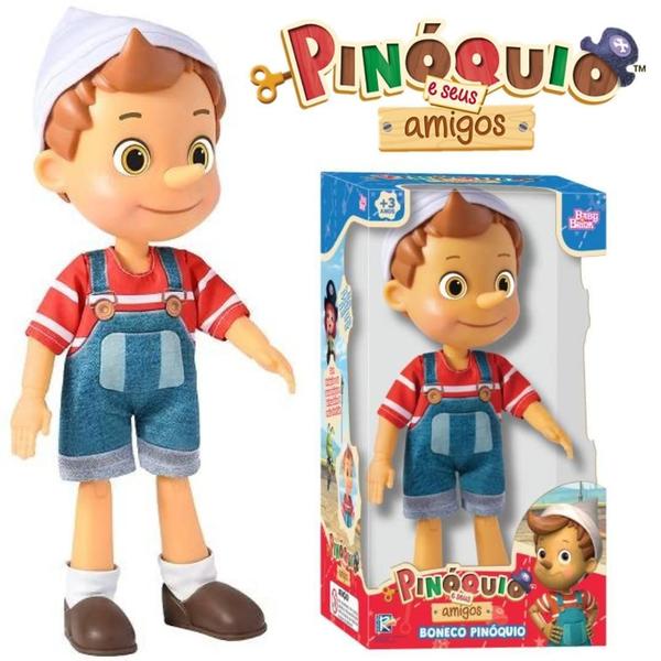 Imagem de Boneco Pinóquio Brinquedo Infantil Em Vinil Articulado 30Cm