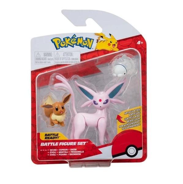 Imagem de Boneco Pokemon Battle Figura Evevee Espeon E Snom Sunny 2602