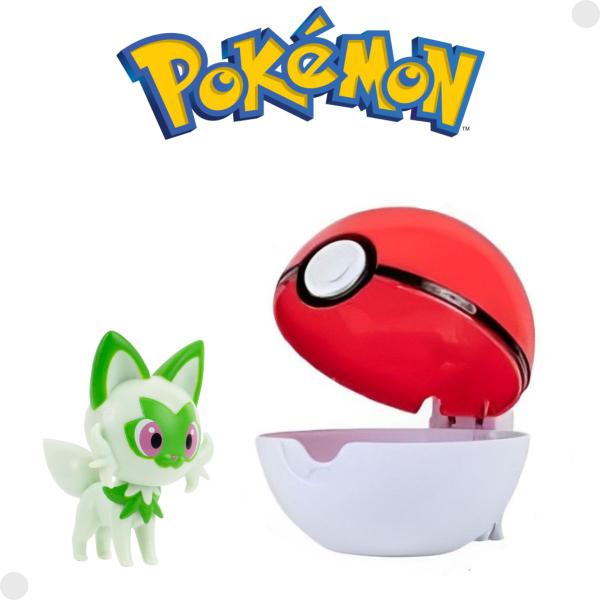 Imagem de Boneco Pokémon De Batalha Sprigatito Com Pokébola 03427A - Sunny