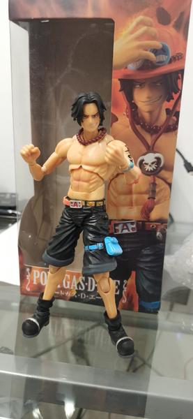 Imagem de Boneco Portgas D Ace Articulado One Piece Action Figure Brinquedo Colecionavel Movel