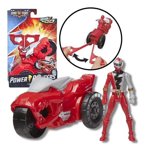 Imagem de Boneco Power Rangers Vermelho Com Veículo F4213 - Hasbro