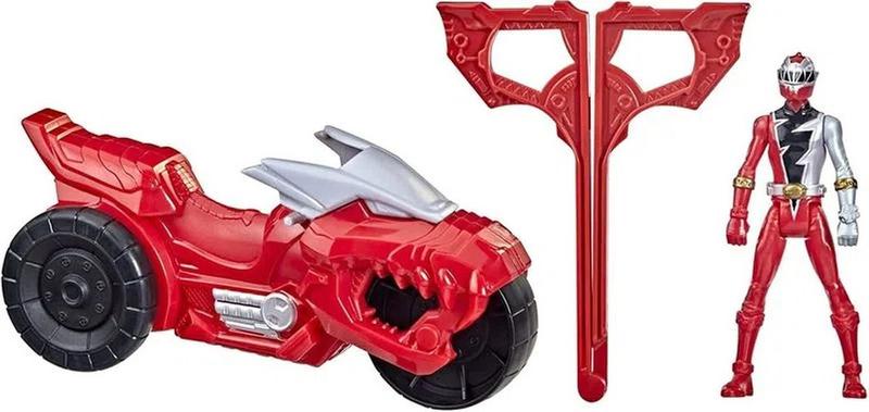 Imagem de Boneco Power Rangers Vermelho Com Veículo F4213 - Hasbro