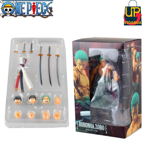 Imagem de Boneco Premium aticulado Roronoa Zoro 17 cm One Piece Heroes Action Figure