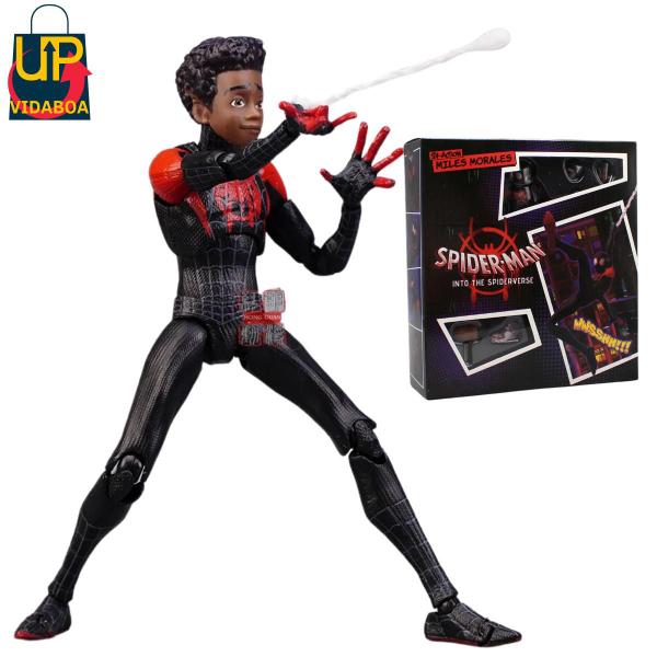 Imagem de Boneco Premium Marvel - Homem Aranha Miles Morales 14cm Articulado com acessorios Action Figure