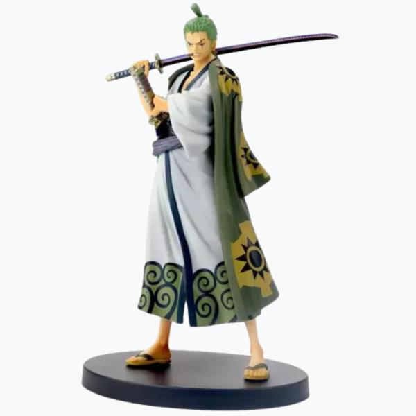 Imagem de Boneco Premium One Piece - Roronoa Zoro 17cm com kimono- na caixa action figure