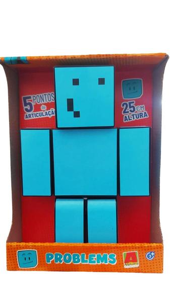 Imagem de Boneco Problems Gamer Skin 25 cm Azul Algazarra