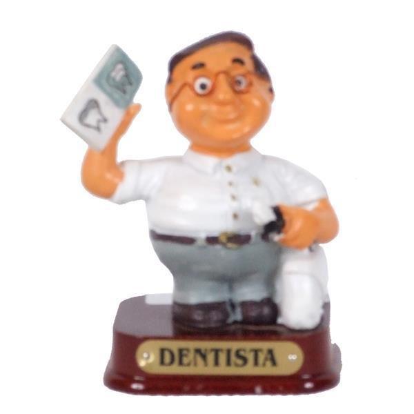 Imagem de Boneco Profissional Dentista Miniatura Decoração 8cm