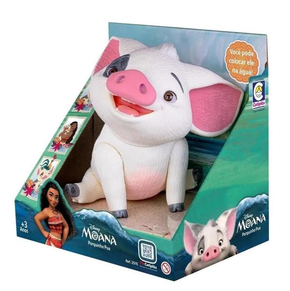 Imagem de Boneco Pua Porquinho Moana Vinil Macio Porco Infantil Disney