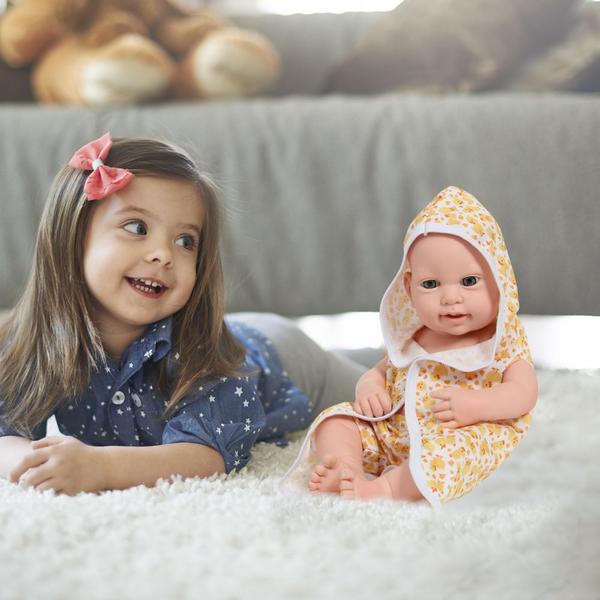 Imagem de Boneco Reborn Luca Com Roupão de Patinho + Kit Acessórios