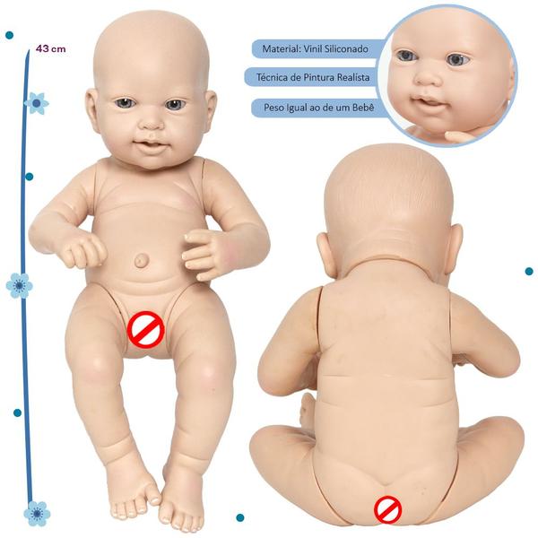 Boneco Reborn Masculino Carequinha Com Chupeta Mamadeira - Cegonha Reborn Dolls Imagem de Boneco Reborn Masculino Carequinha Com Chupeta Mamadeira
