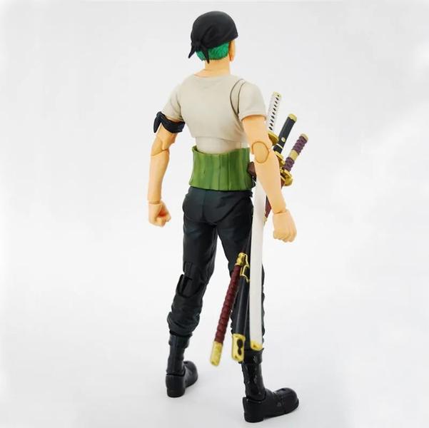 Imagem de Boneco Roronoa Zoro Articulado One Piece Action Figure Movel Brinquedo Colecionavel