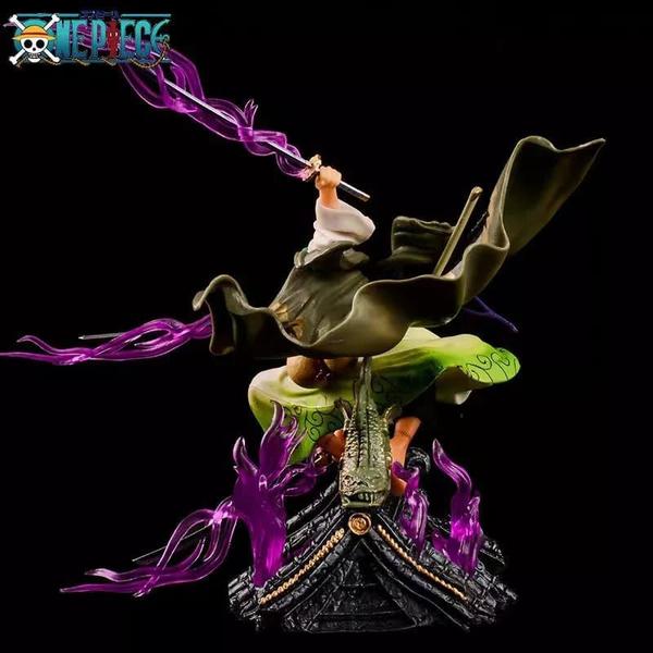Boneco Roronoa Zoro Ninja 3 Espadas Anime One Piece Action Figure