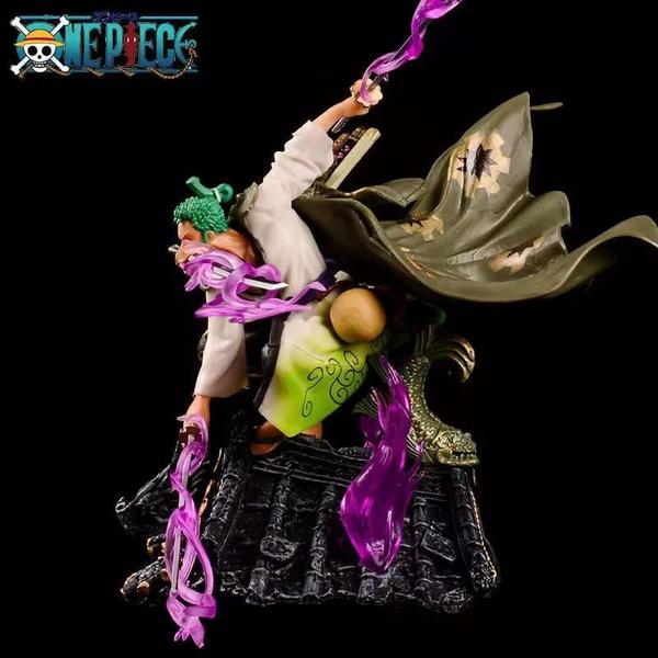 Boneco Roronoa Zoro Ninja 3 Espadas Anime One Piece Action Figure