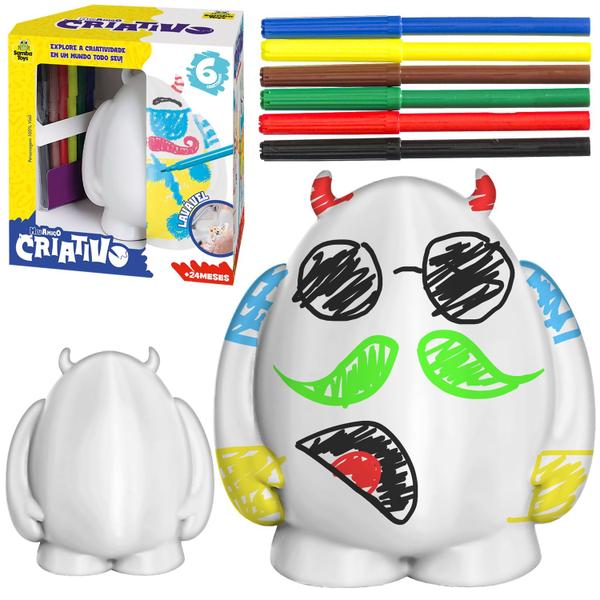 Boneco Sam Pedagogico 12 cm De Pintura Com Canetinhas Lavavel Para Bebes - Samba Toys Imagem de Boneco Sam Pedagogico 12 cm De Pintura Com Canetinhas Lavavel Para Bebes - Samba Toys