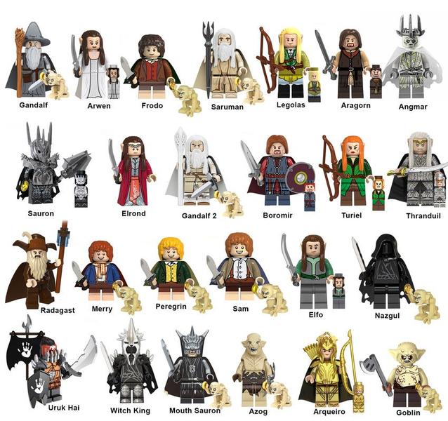 Boneco senhor dos aneis hobbit blocos de montar - BLOCO DE MONTAR Imagem de Boneco senhor dos aneis hobbit blocos de montar