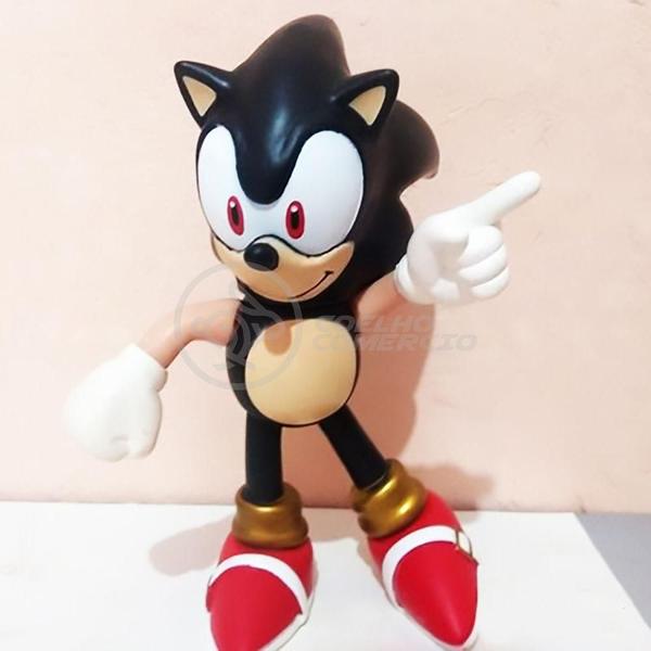 Imagem de Boneco Shadow Sonic Black Preto Super Size 23Cm - Sonic