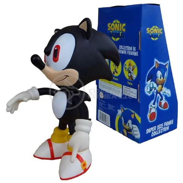 Imagem de Boneco Shadow Sonic Black Preto Super Size 23Cm - Sonic