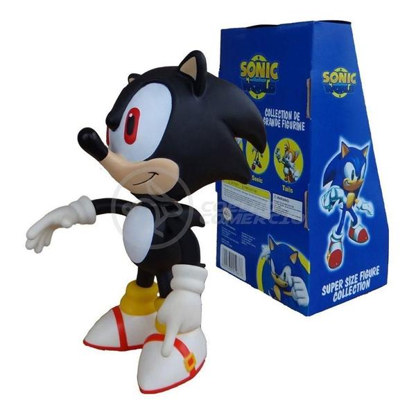 Imagem de Boneco Shadow Sonic Black Preto Super Size 23Cm - Sonic