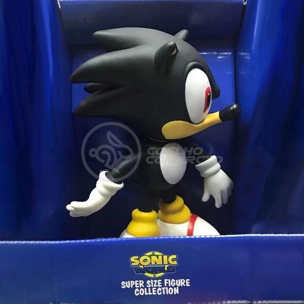 Imagem de Boneco Shadow Sonic Black Preto Super Size 23Cm - Sonic