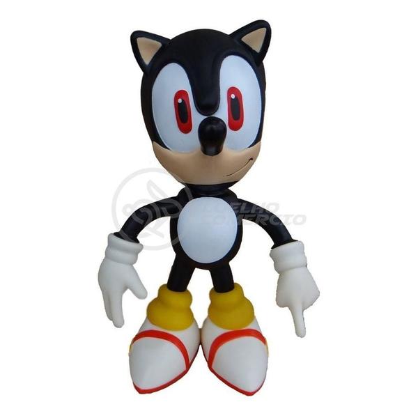 Imagem de Boneco Shadow Sonic Black Preto Super Size 23Cm - Sonic