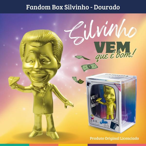 Imagem de Boneco Silvinho Dourado Edição Especial Fandom Box Silvio Santos Lider