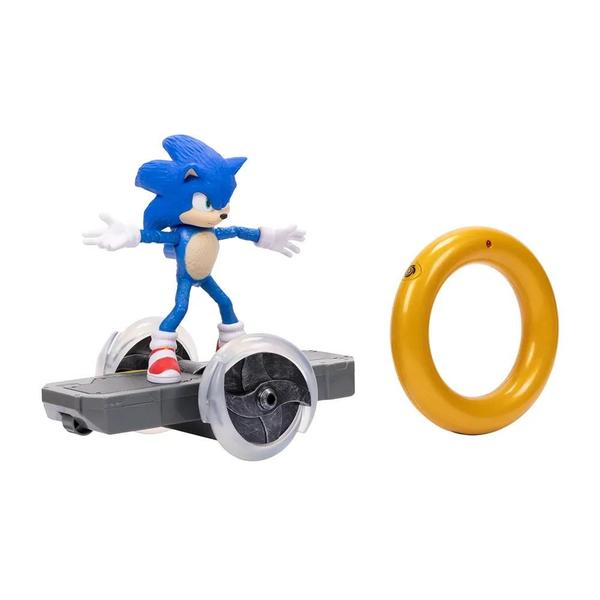 Imagem de Boneco Sonic 15cm Articulado Com Carrinho De Controle Remoto - Candide