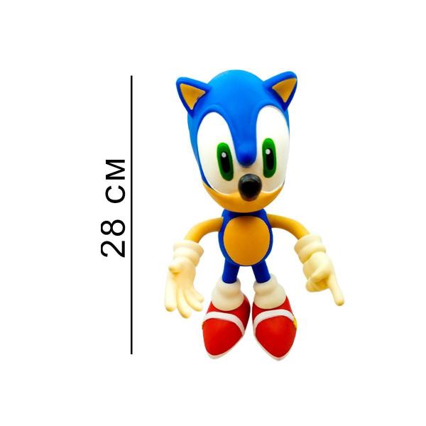 Imagem de Boneco Sonic Grande Brinquedo Articulado 28Cm Collection