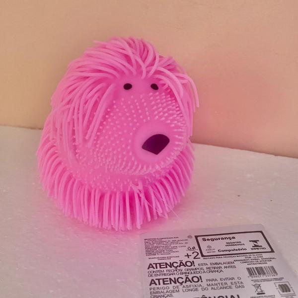 Imagem de Boneco Squish Anti stress Cachorro Gato Brinquedo De Apertar Led