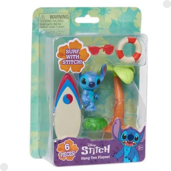 Imagem de Boneco Stitch 5cm Surf C/ Acessórios Hang Ten 03990 - Sunny