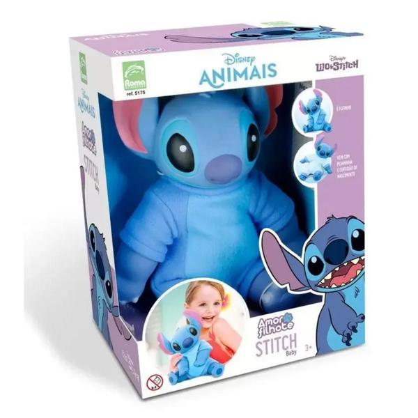 Imagem de Boneco Stitch Baby Azul Amor de Filhote - Lilo & Stitch - Roma 7896965251754