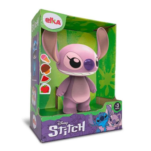 Imagem de Boneco Stitch Ou Angel 25cm Original Disney  Elka  Articulado Abre E Fecha A Boca Crianças +3 Anos